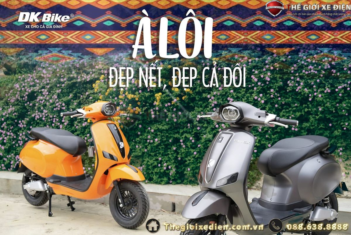 Xe Máy Điện DK Roma Lite với 2 tùy chọn siêu thời trang