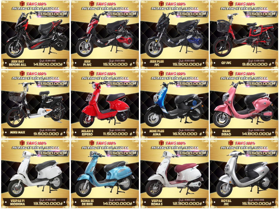 bang gia xe dien va xe 50cc ha noi bang gia xe dien va xe 50cc ha noi